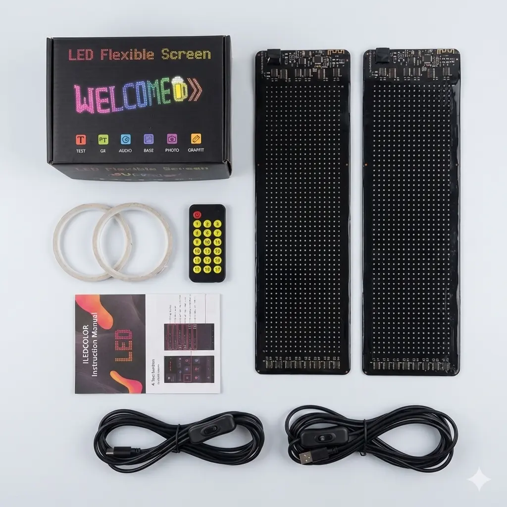 محتويات صندوق شاشة LED